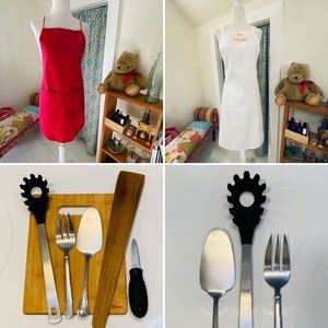 Hey Chef! Cooking Bundle with Aprons and Cooking Utensils
